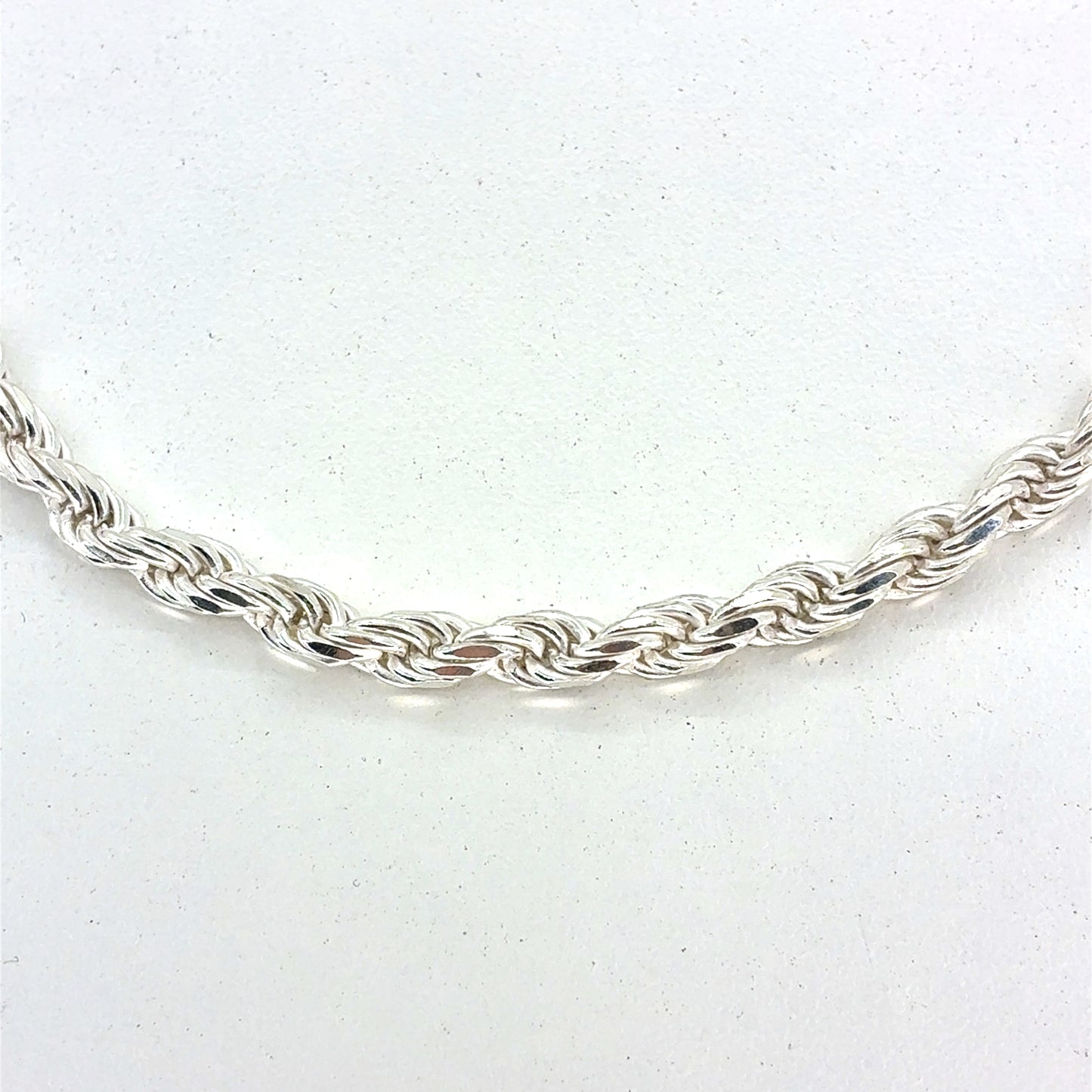 Sterling Silver Necklace | Rope Style, 18 inch