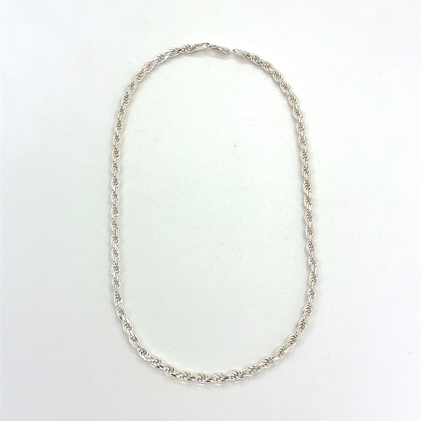 Sterling Silver Necklace | Rope Style, 18 inch