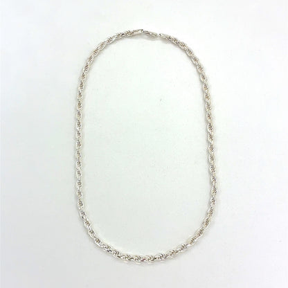 Sterling Silver Necklace | Rope Style, 18 inch