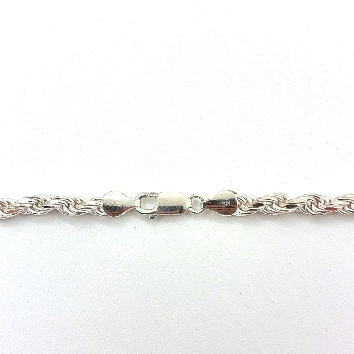 Sterling Silver Necklace | Rope Style, 18 inch