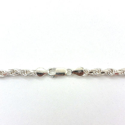 Sterling Silver Necklace | Rope Style, 18 inch