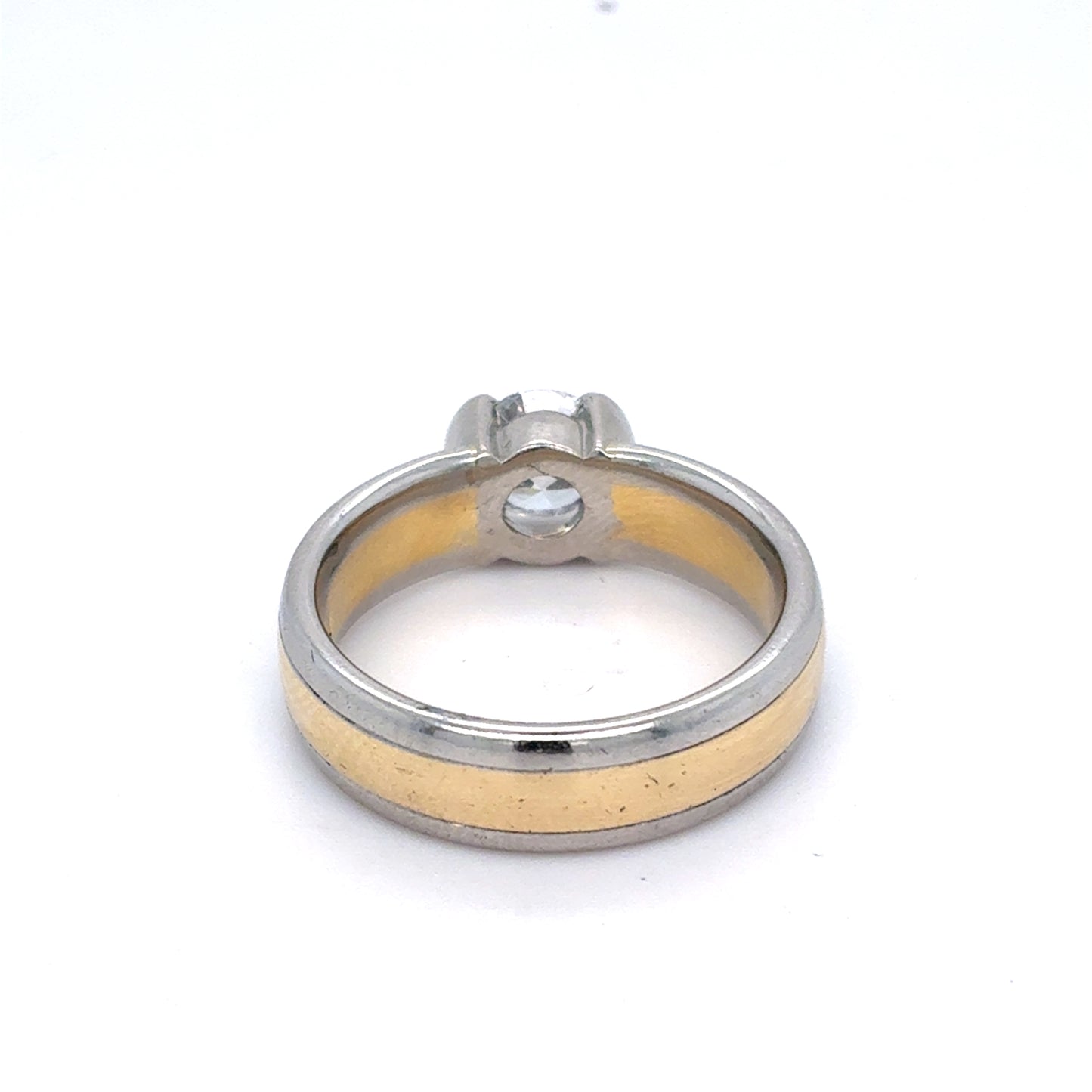 18K Yellow Gold and Platinum Diamond Solitaire Ring | 0.80 Carat E VVS2 – Size 6