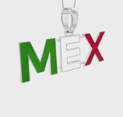 925 Sterling Silver Custom Mexico Pendant | Enamel colors 18.1 grams