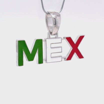 925 Sterling Silver Custom Mexico Pendant | Enamel colors 5.6 grams