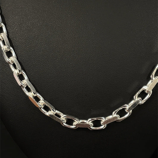 925 Sterling Silver 24” Anchor Link Style Men’s Necklace 51.00g 5.5mm0