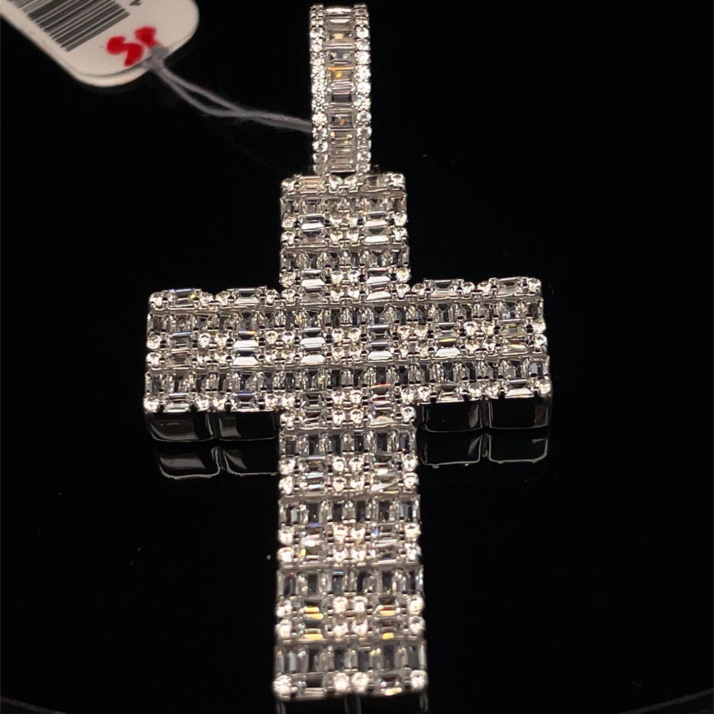 925 Sterling Silver CZ Cross Pendant 13.40g1